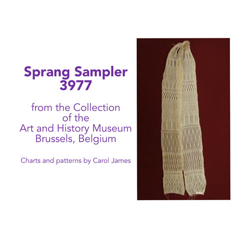 Sprang Sampler 3977; Charts and patterns by Carol James