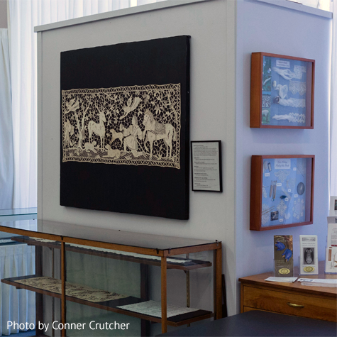 Exhibit at The Lace Museum. Photo by Conner Crutcher.