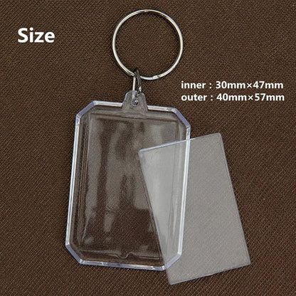 Clear Acrylic Keychain Blank