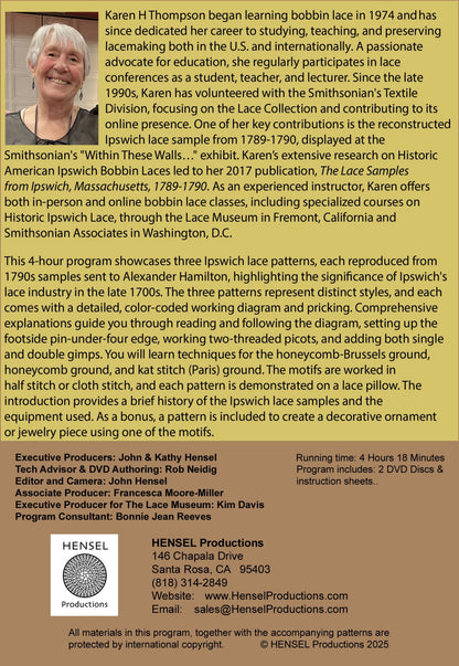 Ipswich: A Historic American Bobbin Lace with Karen Thompson