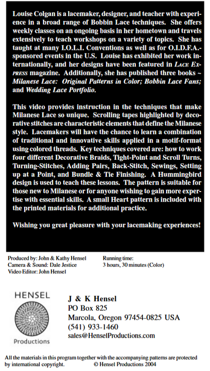 Milanese Lace with Louise Colgan