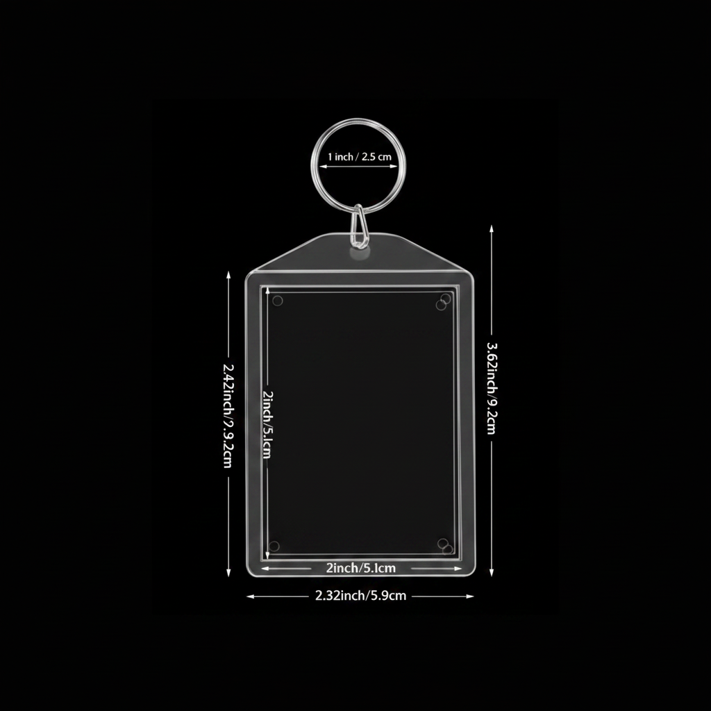 Clear Acrylic Keychain Blank