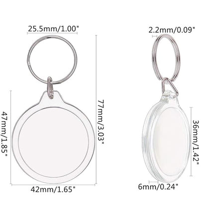 Clear Acrylic Keychain Blank