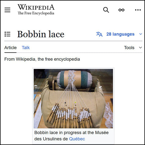 Enhancing Lace Content in Wikipedia