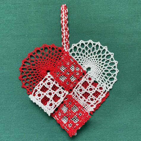 Sample of Danish woven heart basket