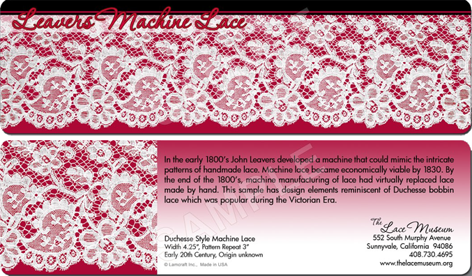 Leavers Machine Lace bookmark
